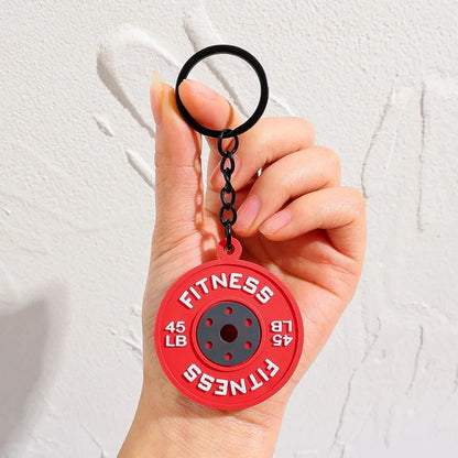 Fitness PVC Keychain Cute Bag Pendant for Women and Men Nice Cartoon Doll Rubber Keychain