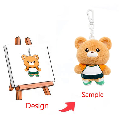 Manufacture Custom High Quality Kawaii  Plush Key Chains Plush Doll Small Plush Toy Plush Keychain Custom Plush Keychains