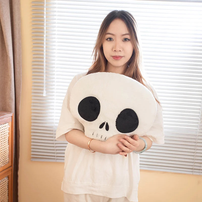 2026 New Custom Halloween Skull and Crossbones Plush Pillow Stuffed Pillow  Festival Decoration Plush Skull