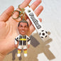New Arrival Most Popular 3D Cartoon PVC Rubber Keychain Football Team Star Keychains