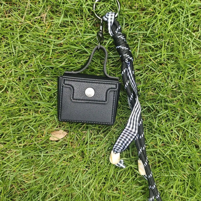Mini Woven Handbag Keychain Simple Women Bag Hanging Rope Minimalist Urban Style Accessories