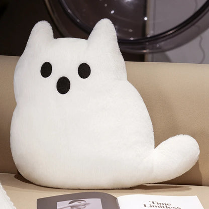 2026 New Custom Soft Cute Halloween Ghost Cat Plush Pillow Stuffed Pillow  Festival Decoration Black Cat