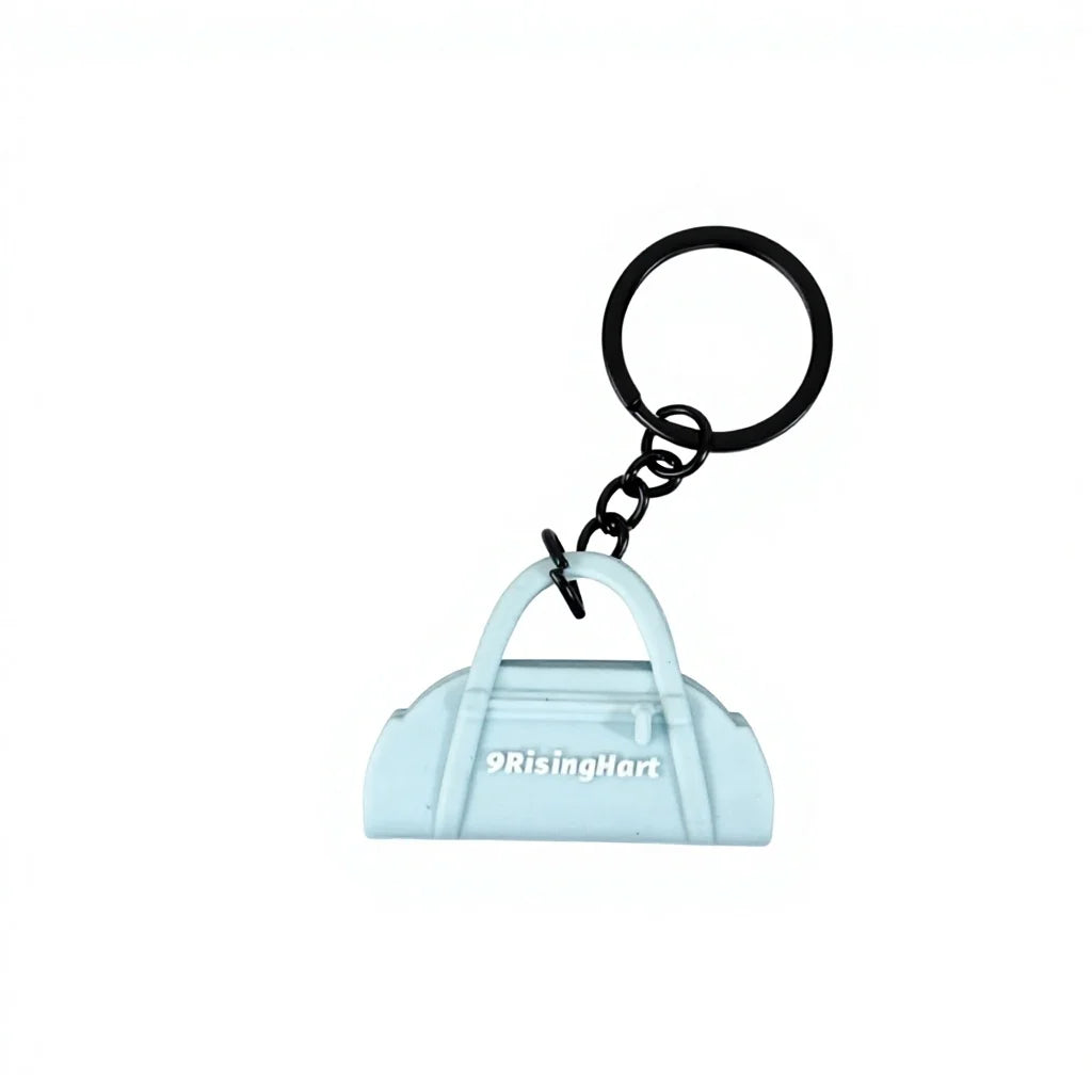 Hot Selling 3D Cartoon Gym Rubber Keychain Creative Anime 3D Yoga Bag Pendant Fitness Cool Key Chain