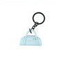 Hot Selling 3D Cartoon Gym Rubber Keychain Creative Anime 3D Yoga Bag Pendant Fitness Cool Key Chain