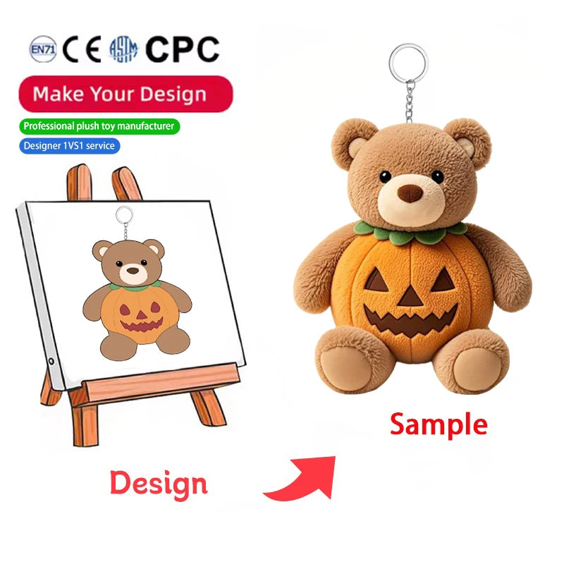 Manufacturer Customizes High-quality Cute Keychain Plush Toys Custom Plush KeyChain Toys