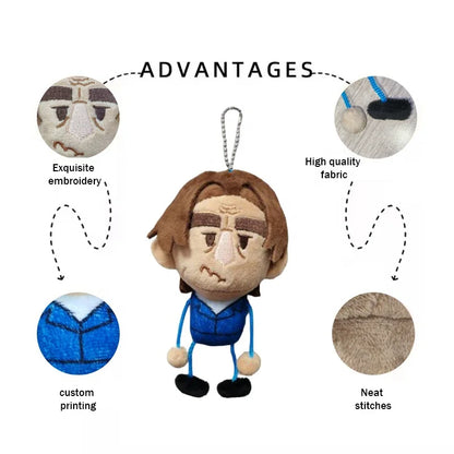 Low Moq Custom  Plush Figure Toys Keychain Lovely Chibi Cute with String Animal Soft Toy Popular Lifelike Stuffed Animal Toy