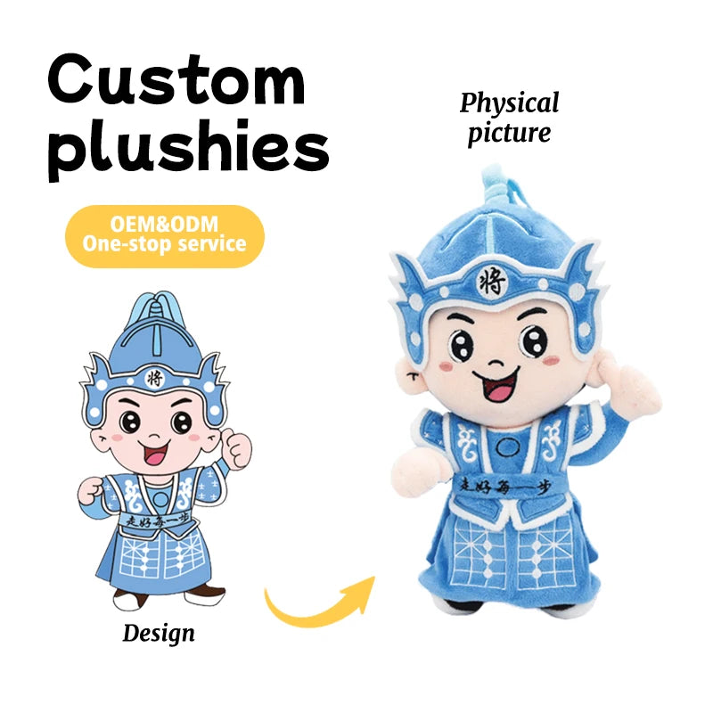 Original Factory Custom Corporate Gifts Chinese Chess Cultural Creative Plush Figures Toys Accepts Designs Based on Images