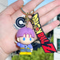 Goku Keychain Cartoon Key Pendant Soft Rubber Anime Small Wholesale Car Keychain Pendant