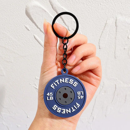 Fitness PVC Keychain Cute Bag Pendant for Women and Men Nice Cartoon Doll Rubber Keychain