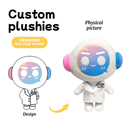 Custom Sci-Fi Themed Plush Toy Fast Sampling Astronaut Helmet Doctor Design Support  IP Design  Manufacturer of Figure Toys