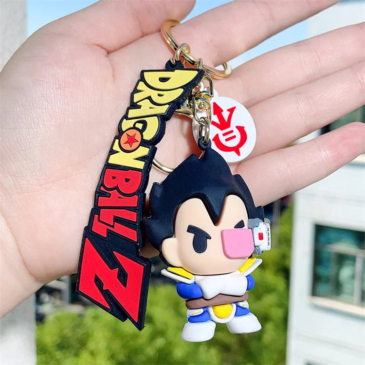 Goku Keychain Cartoon Key Pendant Soft Rubber Anime Small Wholesale Car Keychain Pendant