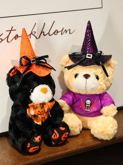 High Quality Creative Funny Soft Cute Halloween Teddy Bear Stuffed Plush Toys Halloween Decoration Gift