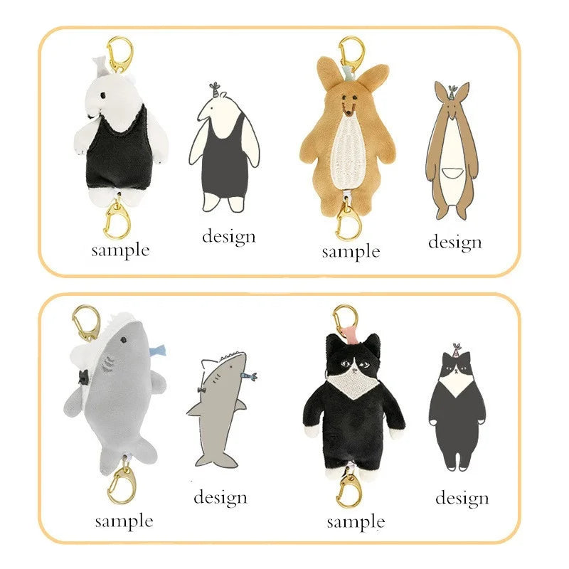 Manufacturer Experienced Custom Plush Charm Keychain Free Modifications No MOQ