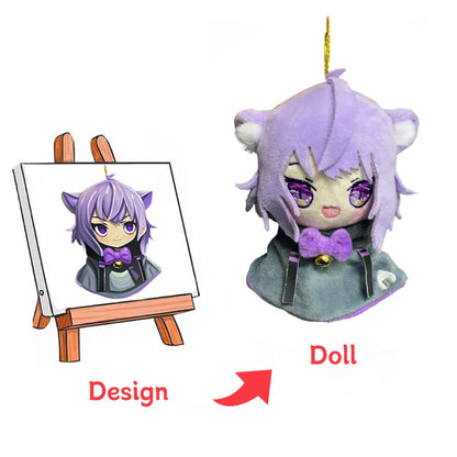 Low Moq ODM OEM Custom Drawing Design Plush Doll Animal Humanoid Doll Plush Keychain Custom