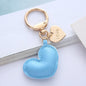 Leather Heart Keychain Charms Bag and Backpack Small Charm Car and Bag Keychain