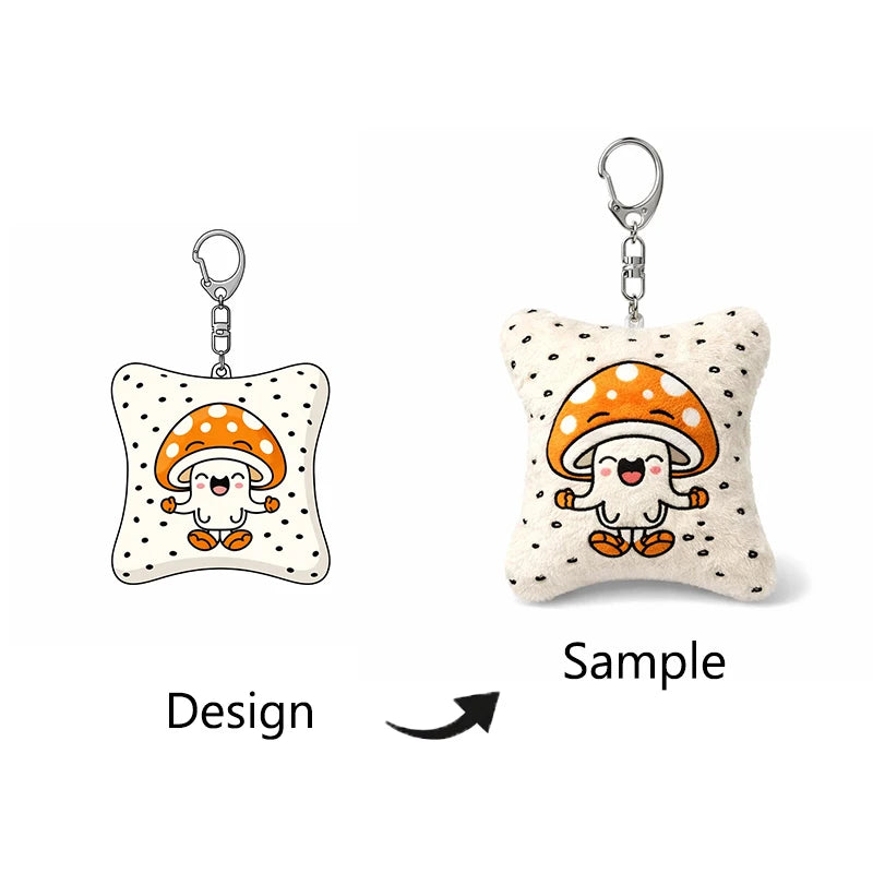 Manufacturer Customization High Quality Soft Custom Kawaii Plush Doll KeychainPlush Toy Plush Keychain