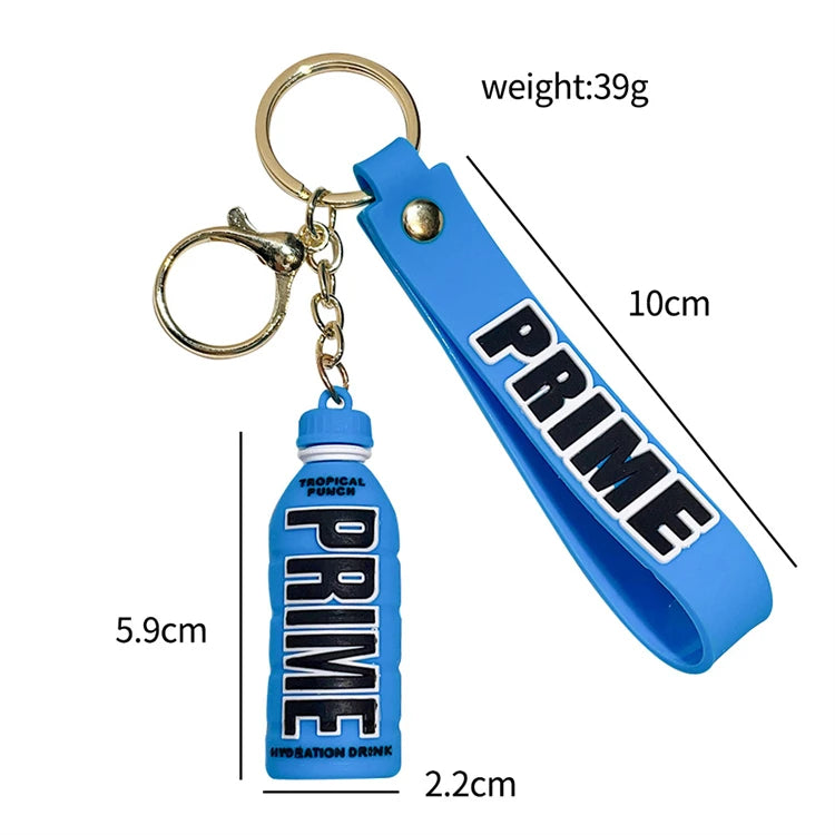 Wholesale 3D PVC Anime Prime Cartoon Keychain 3D Keychain Car Pendant Bag Toy Prime Drink Keychain