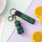 Creative Nordic Bow Tie Bear Keychain Cute Cartoon Resin Car Keychain Bag Pendant Trendy Couple