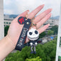 3D Nightmare Before Christmas Keychain Rubber Anime Lanyard Accessories for Car Gift Toy Halloween Promotion Keychains