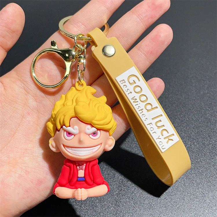 Cartoon Cute Anime One Pieces Luffys Doll Car Bag Pendant Keychain Wholesale Keychain Small Gift