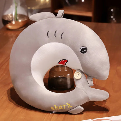 New Creative Shark Travel Neck Protector Cute Nap Pillow Dolphin U-shaped Pillow Soft Shark Neck Pillow