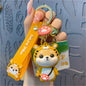 Authentic Cartoon Twelve Zodiac Animals Silicone Keychain Cute and Exquisite Shiba Dog Keychain Couple Backpack Pendant