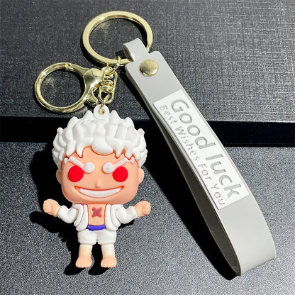 Cartoon Cute Anime One Pieces Luffys Doll Car Bag Pendant Keychain Wholesale Keychain Small Gift