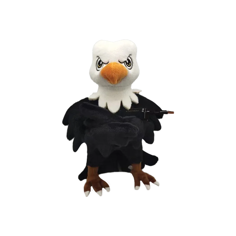 Custom Creative Trendy American Bald Eagle Stuffed Animal Toy OEM/ODM Manufacturing Service Logo Packaging Customization