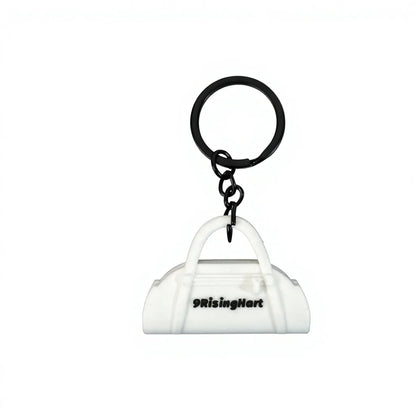 Hot Selling 3D Cartoon Gym Rubber Keychain Creative Anime 3D Yoga Bag Pendant Fitness Cool Key Chain
