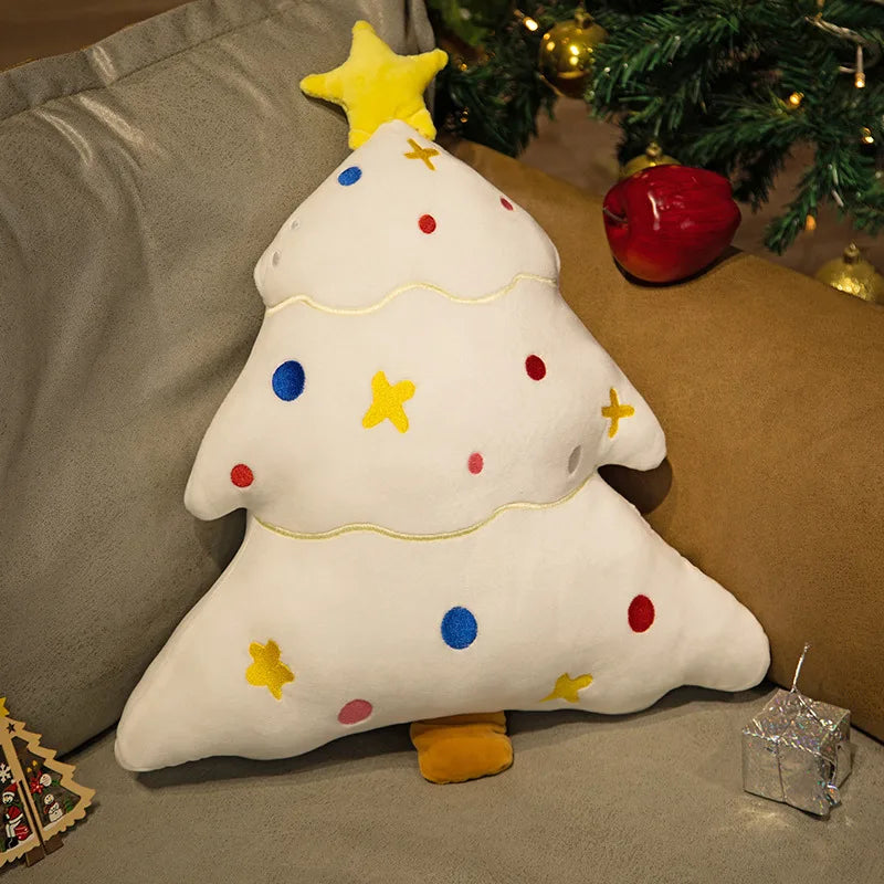 2026 New Custom Soft Cute Christmas Tree Plush Pillow Stuffed Pillow  Festival Decoration Plush Tree