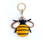 Adorable Insect Leather Pendant Charming Access Card Holder Keyring Creative Gift Pendant Schoolbag Accessory Gift