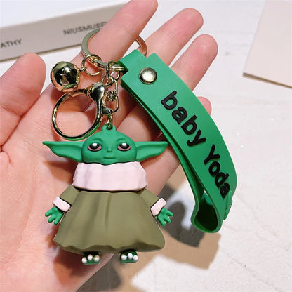 2024 New Yodas Baby Keychain Cute Doll Mandalorians Pendant Star Wared Keychain Handle