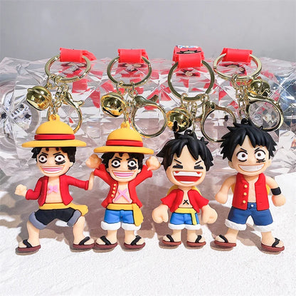 Cartoon Cute Anime One Pieces Luffys Doll Car Bag Pendant Keychain Wholesale Keychain Small Gift