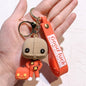 Horror Series 3D Chucky Bride Keychain Cartoon Keyring Soft PVC Silicone Rubber KeyChain Child's Play 2 Chucky Keychain