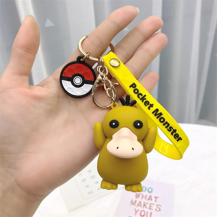 Pokemoned Pikachued Keychain Cartoon Cute Doll Car Keychain Bag Pendant Small Gift