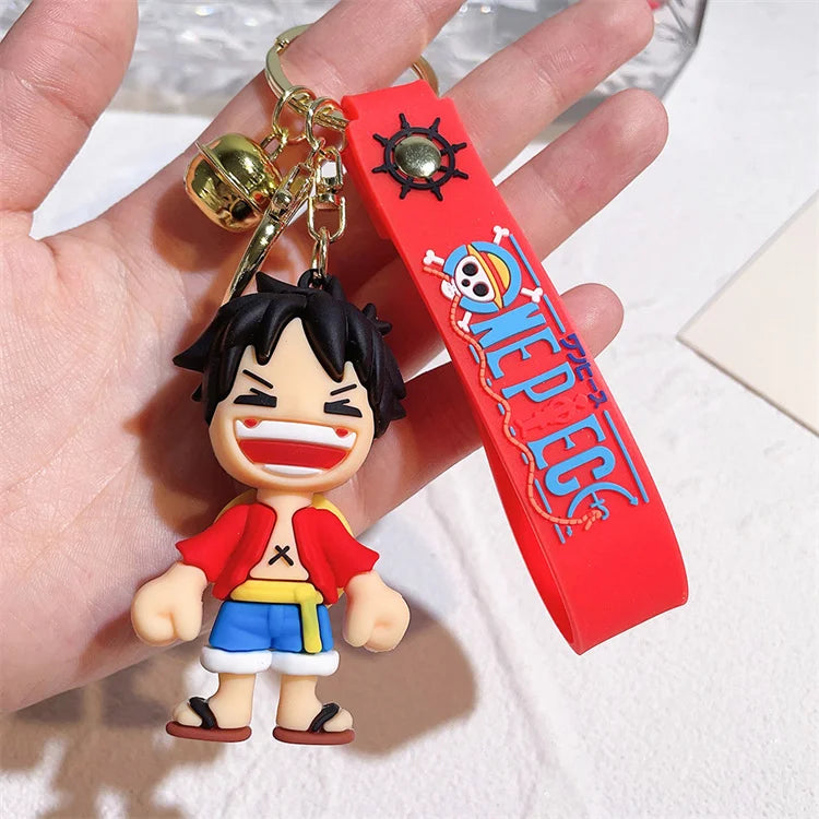 Cartoon Cute Anime One Pieces Luffys Doll Car Bag Pendant Keychain Wholesale Keychain Small Gift