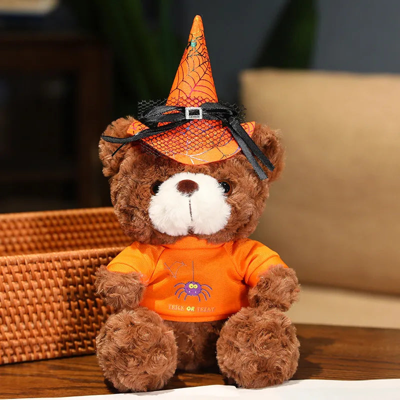High Quality Creative Funny Soft Cute Halloween Teddy Bear Stuffed Plush Toys Halloween Decoration Gift