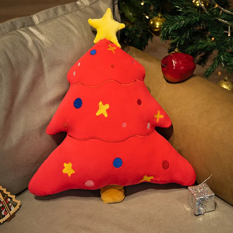 2026 New Custom Soft Cute Christmas Tree Plush Pillow Stuffed Pillow  Festival Decoration Plush Tree