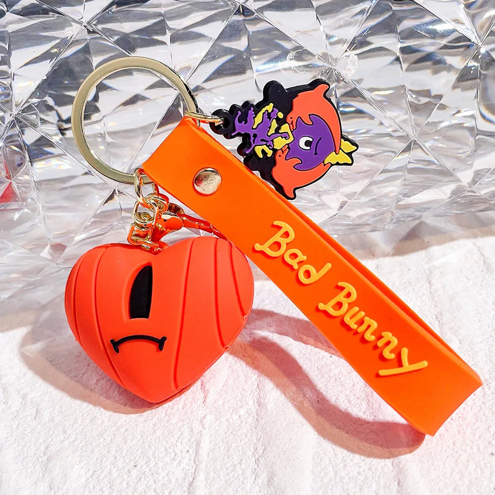 New Arrival PVC Rubber Keychain Creative Cartoon Car Pendant Promotional Rabbit Accessories and Gifts Keychain
