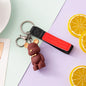 Creative Nordic Bow Tie Bear Keychain Cute Cartoon Resin Car Keychain Bag Pendant Trendy Couple