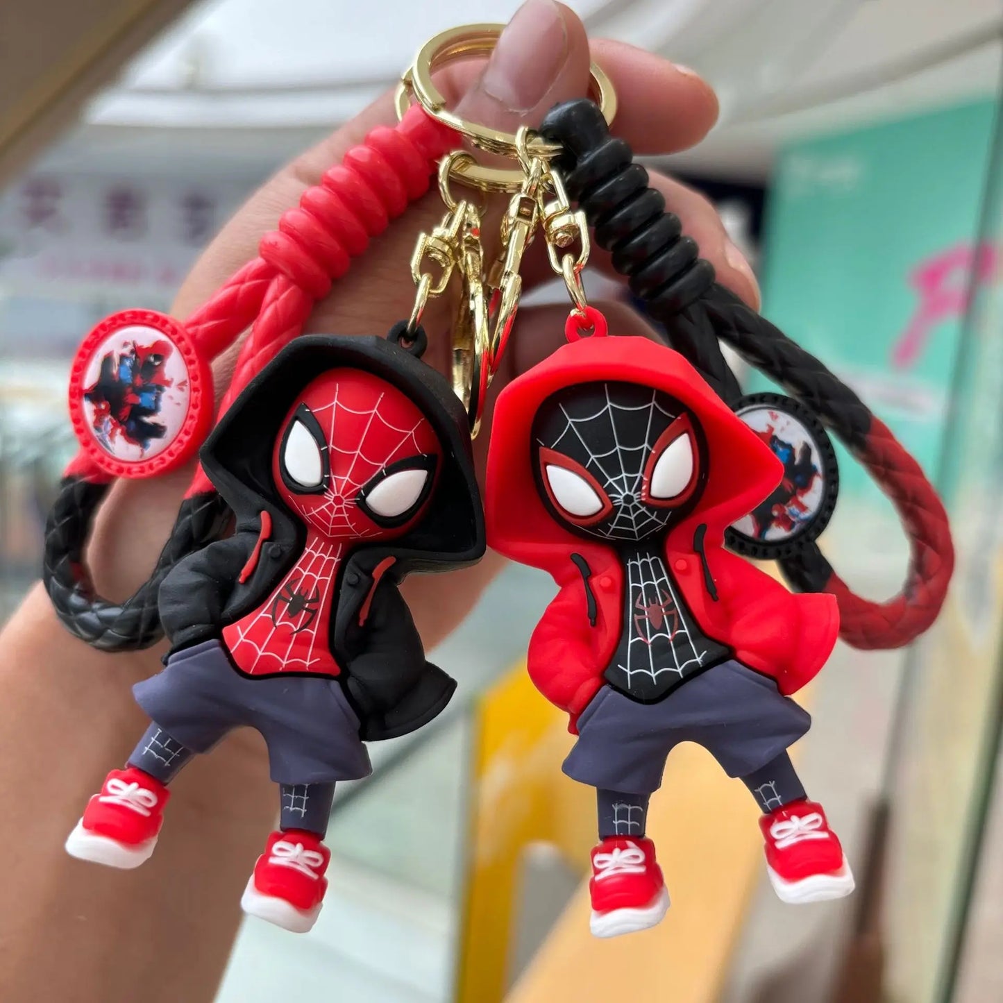 Cartoon Spiders Man Keychain Marvels Series Doll Pendant Superheros Keychain Car Bag Pendant