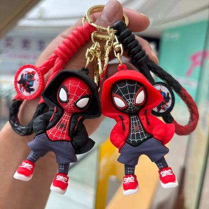 Cartoon Spiders Man Keychain Marvels Series Doll Pendant Superheros Keychain Car Bag Pendant