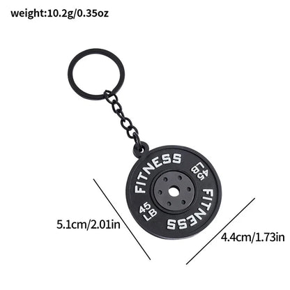 Fitness PVC Keychain Cute Bag Pendant for Women and Men Nice Cartoon Doll Rubber Keychain