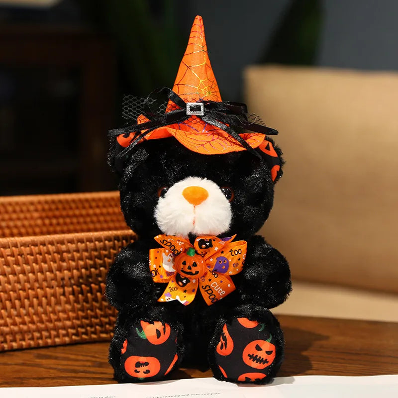 High Quality Creative Funny Soft Cute Halloween Teddy Bear Stuffed Plush Toys Halloween Decoration Gift