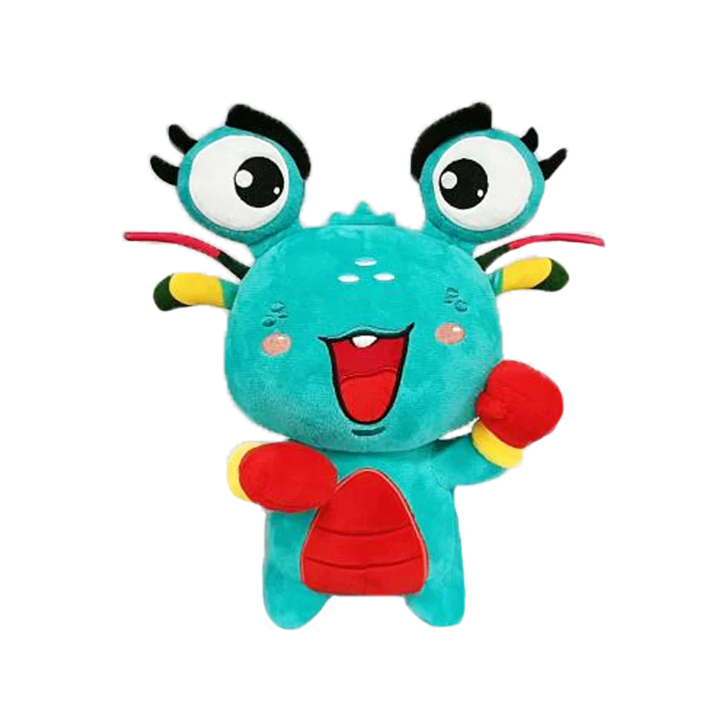 Q-Version Cute Crayfish Boxing Plush Toy Creative Fun Customization for Sports Events Cotton Fabric