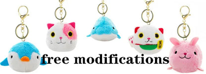Manufacturer Experienced Custom Plush Charm Keychain Free Modifications No MOQ