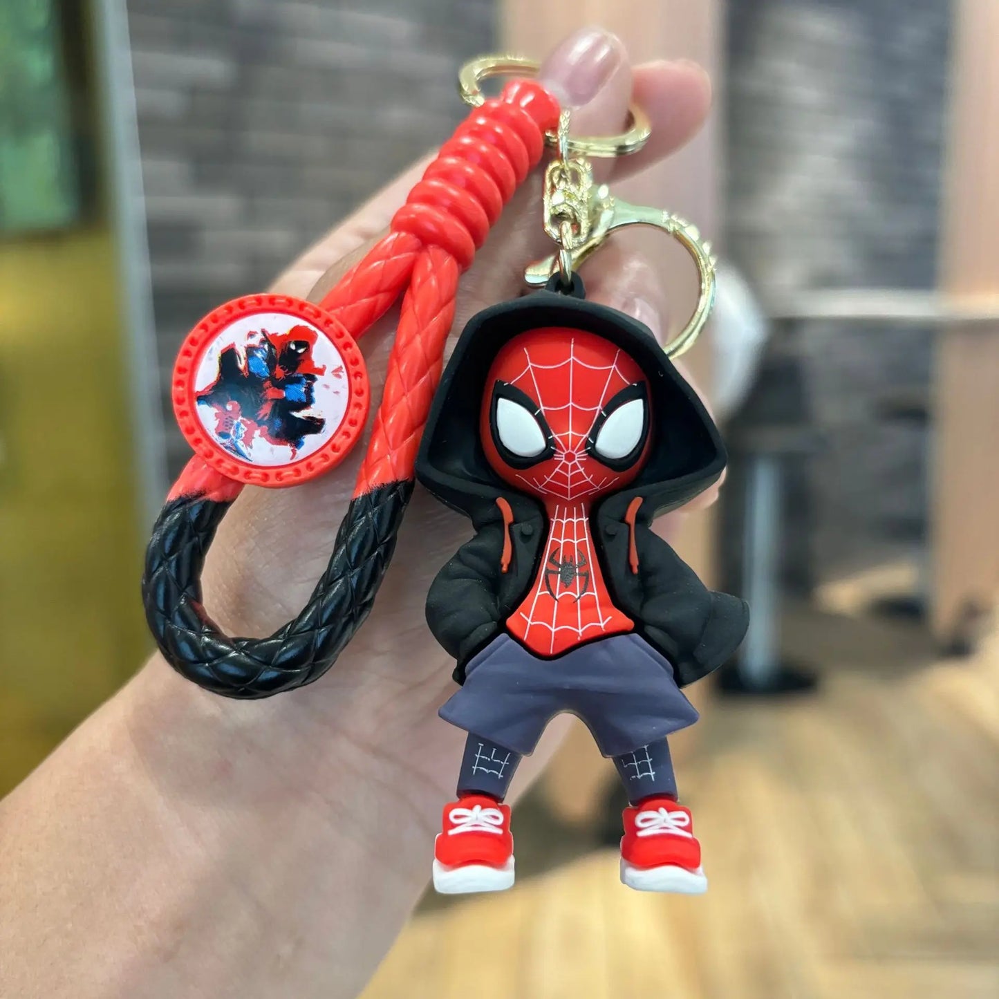 Cartoon Spiders Man Keychain Marvels Series Doll Pendant Superheros Keychain Car Bag Pendant