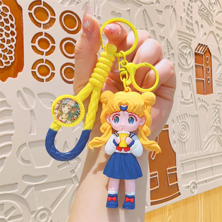 Beautiful Girl Keychain Doll Ornaments Exquisite Pendant Key Chain Creative Jewelry Gift Cartoon Wholesale