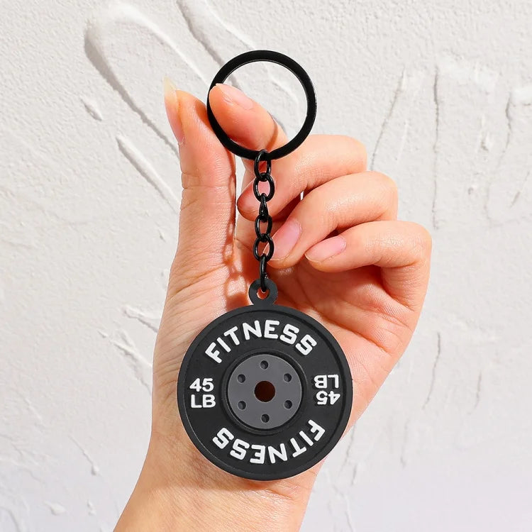 Fitness PVC Keychain Cute Bag Pendant for Women and Men Nice Cartoon Doll Rubber Keychain