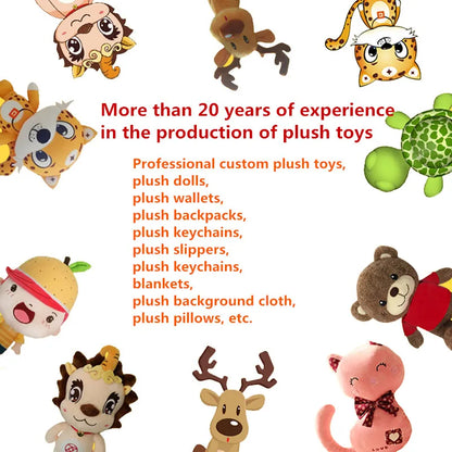 Professional High Quality Plushie Customized Mascot Company logo Anime Plush Toys Dolls Pillow Customization